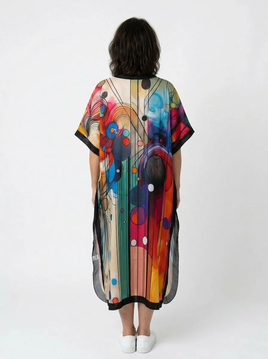 The Kandinsky - Abstract Circles Caftan