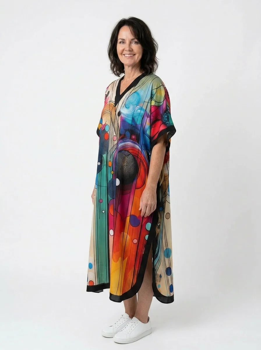 The Kandinsky - Abstract Circles Caftan