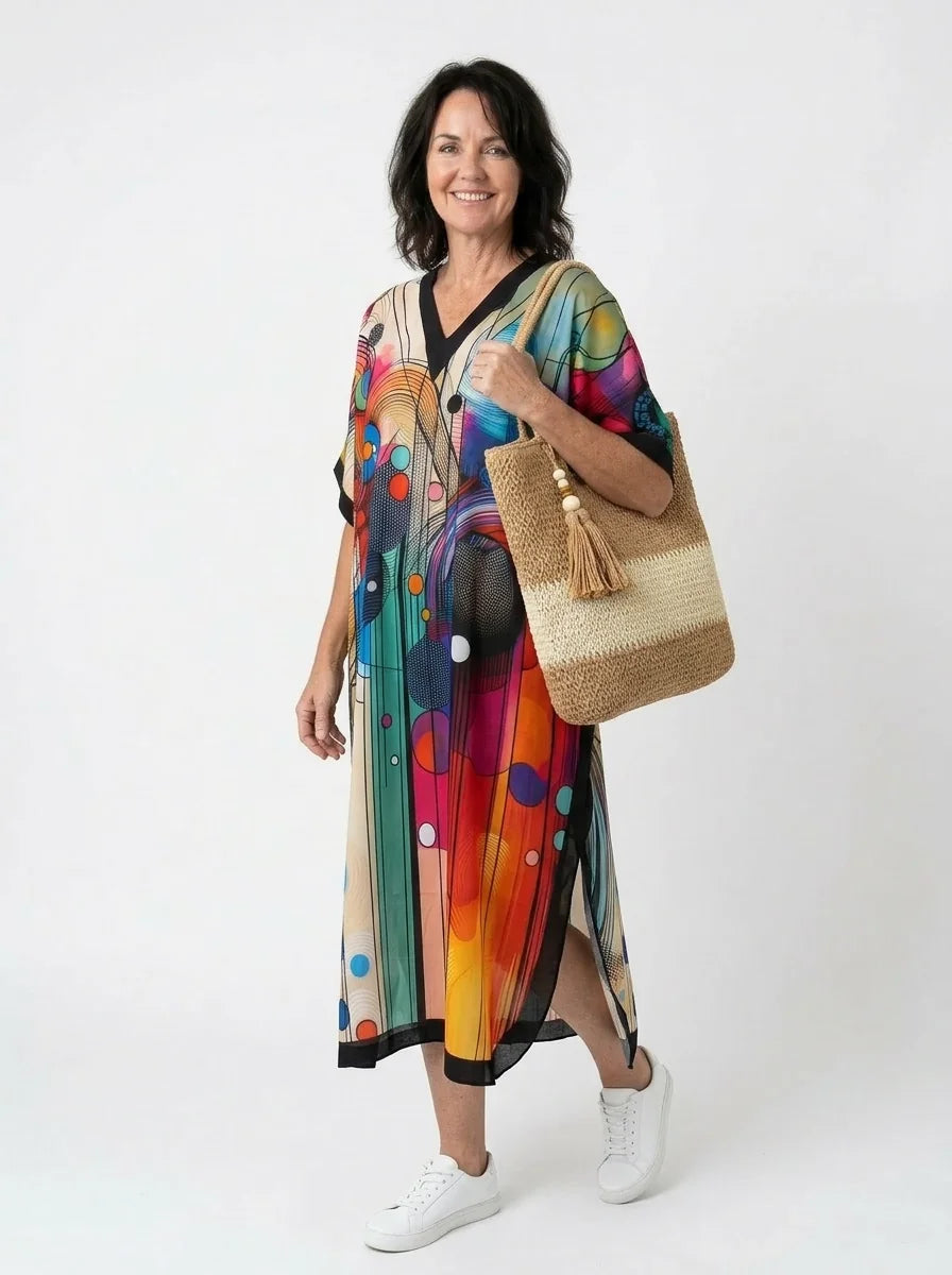 The Kandinsky - Abstract Circles Caftan