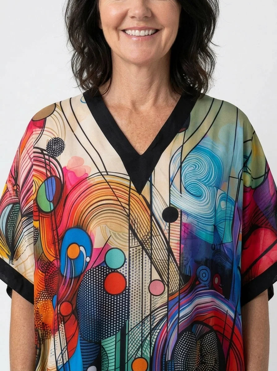 The Kandinsky - Abstract Circles Caftan