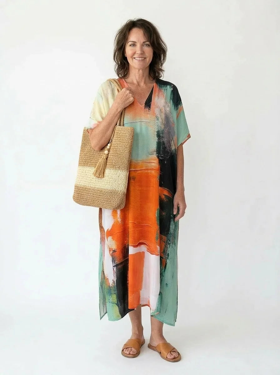 The Georgia - Abstract Art Caftan