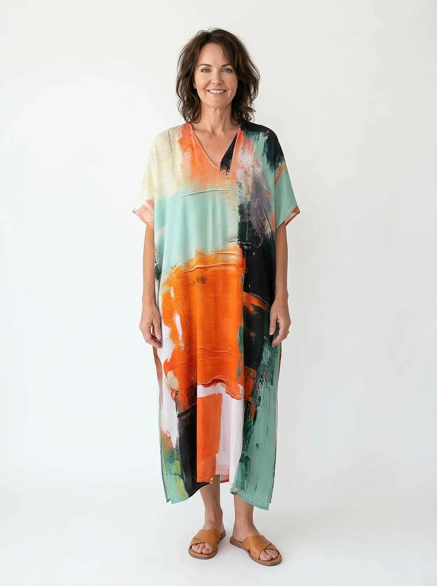 The Georgia - Abstract Art Caftan