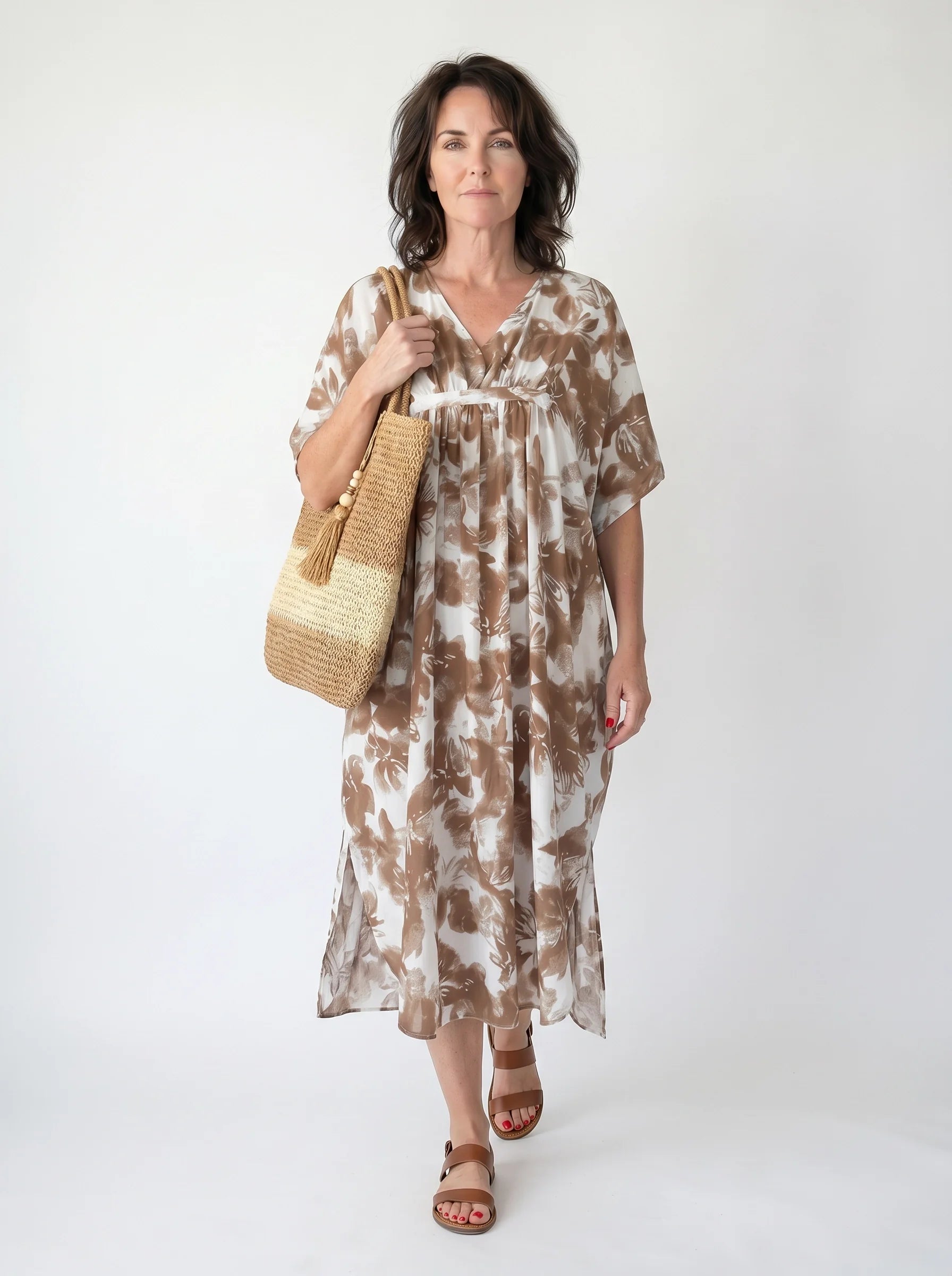 The Dune - Mocha Watercolor Caftan