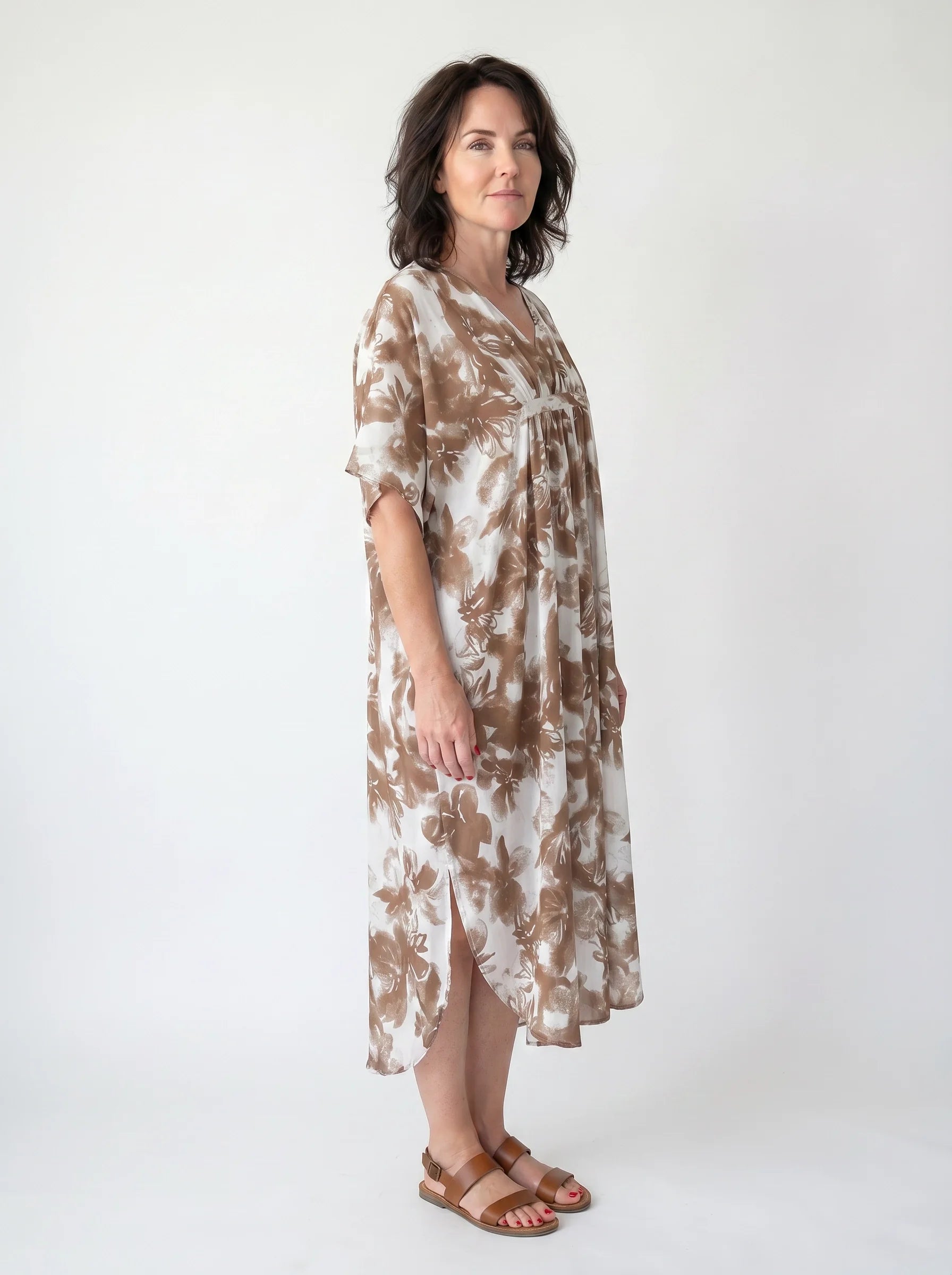The Dune - Mocha Watercolor Caftan