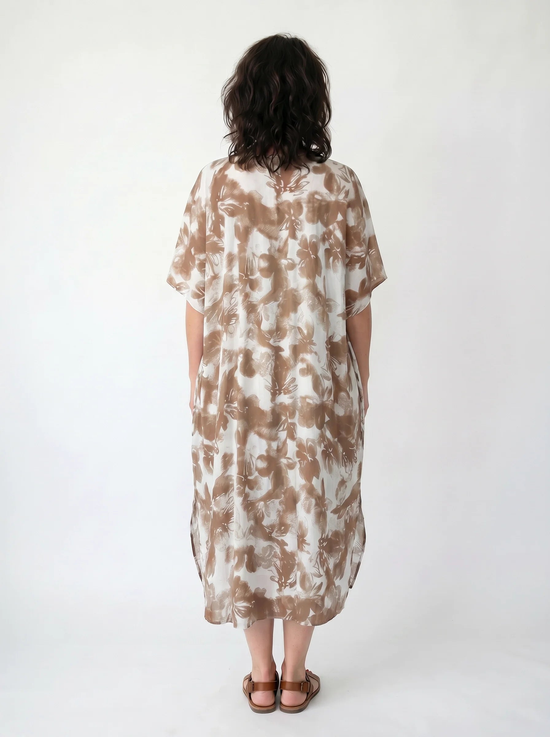 The Dune - Mocha Watercolor Caftan