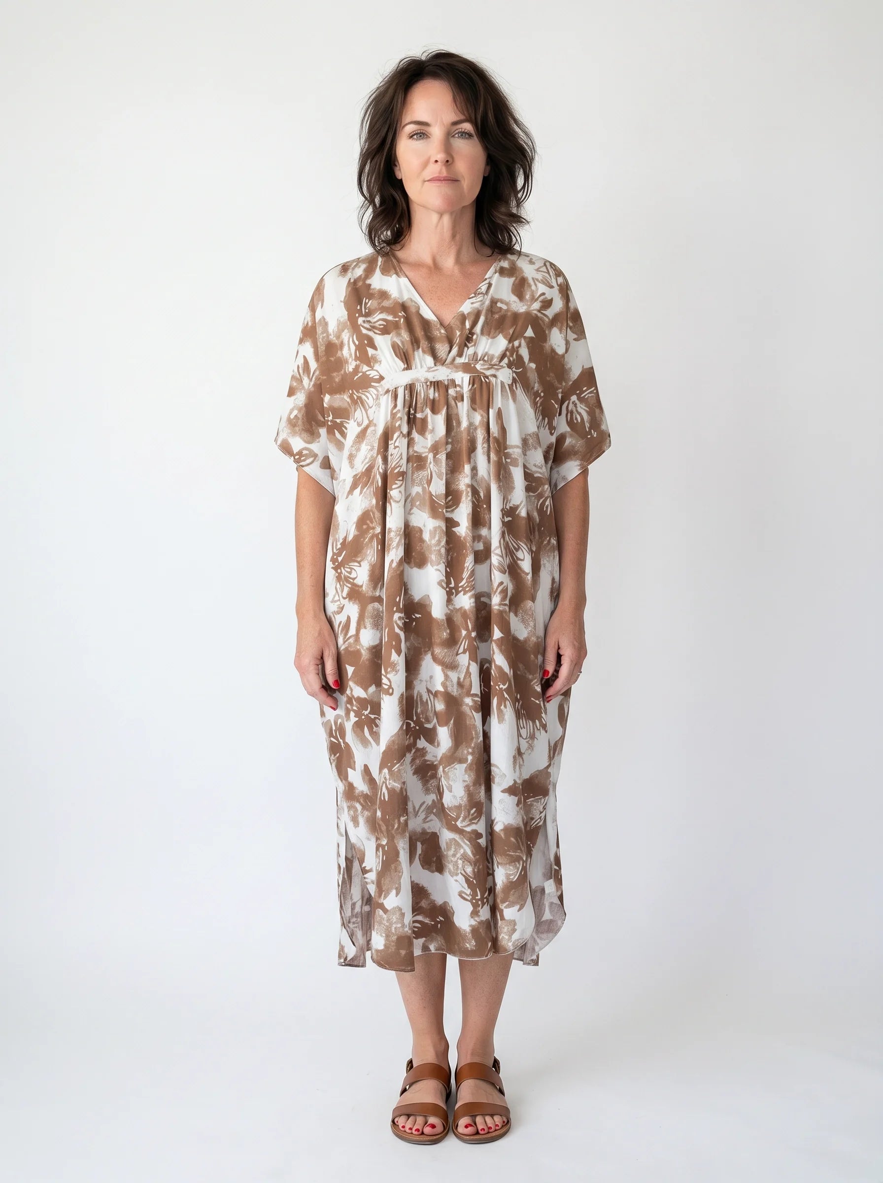 The Dune - Mocha Watercolor Caftan
