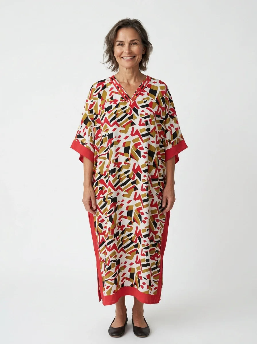 The Miro - Geometric Confetti Caftan