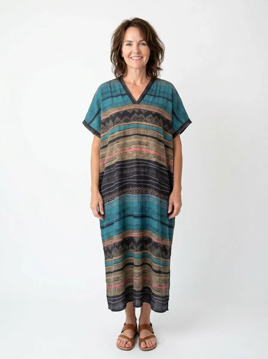 The Sahara - Tribal Stripe Caftan