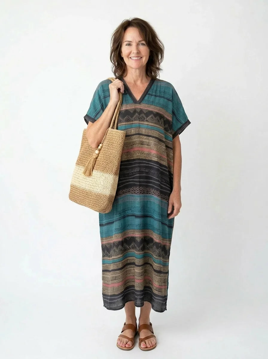 The Sahara - Tribal Stripe Caftan