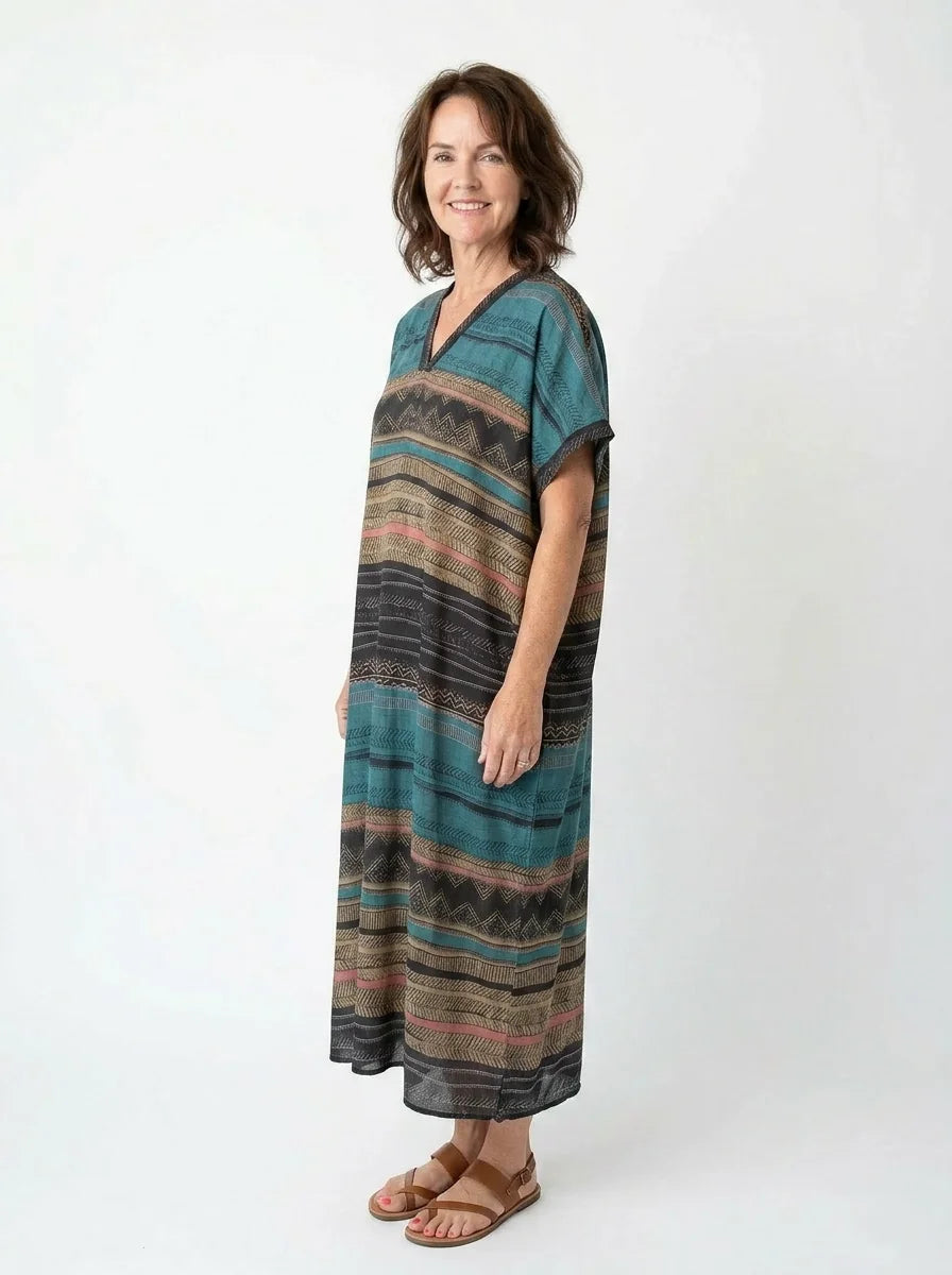 The Sahara - Tribal Stripe Caftan