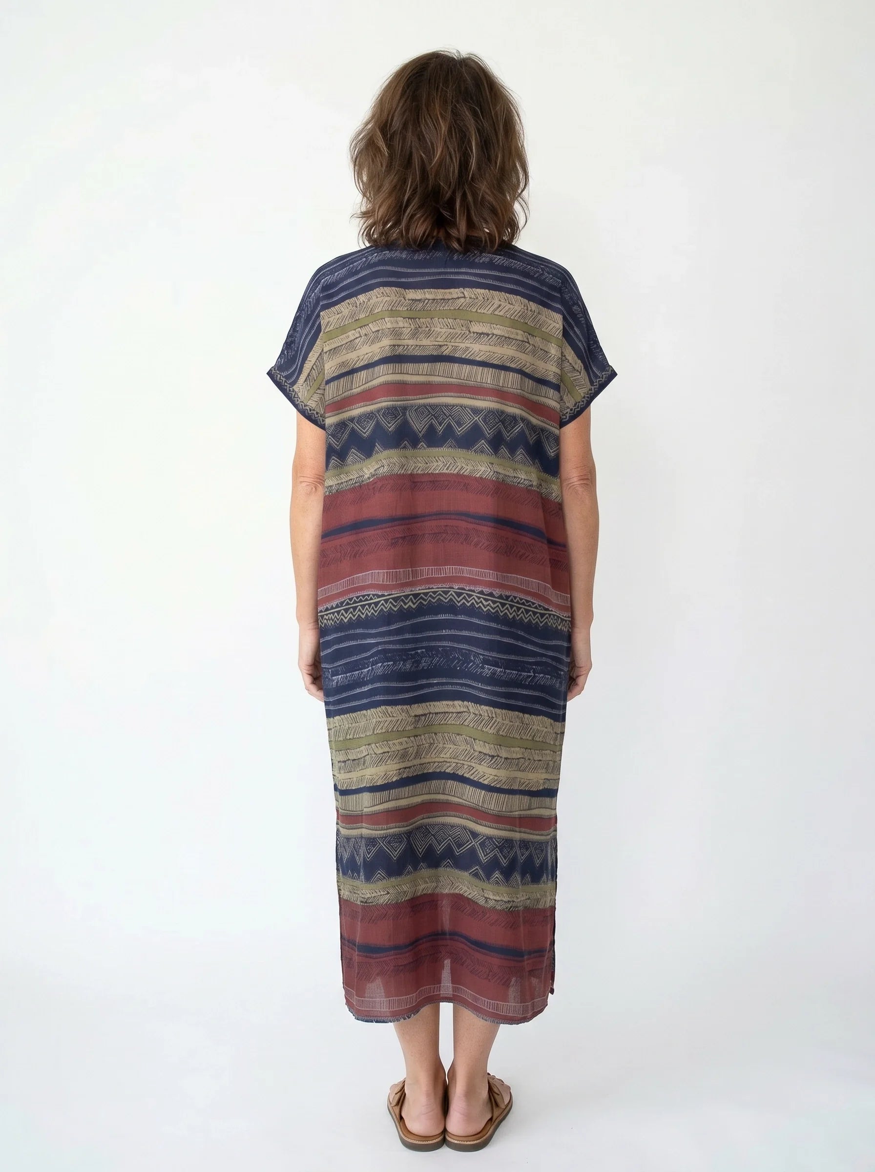 The Navajo - Tribal Stripe Caftan