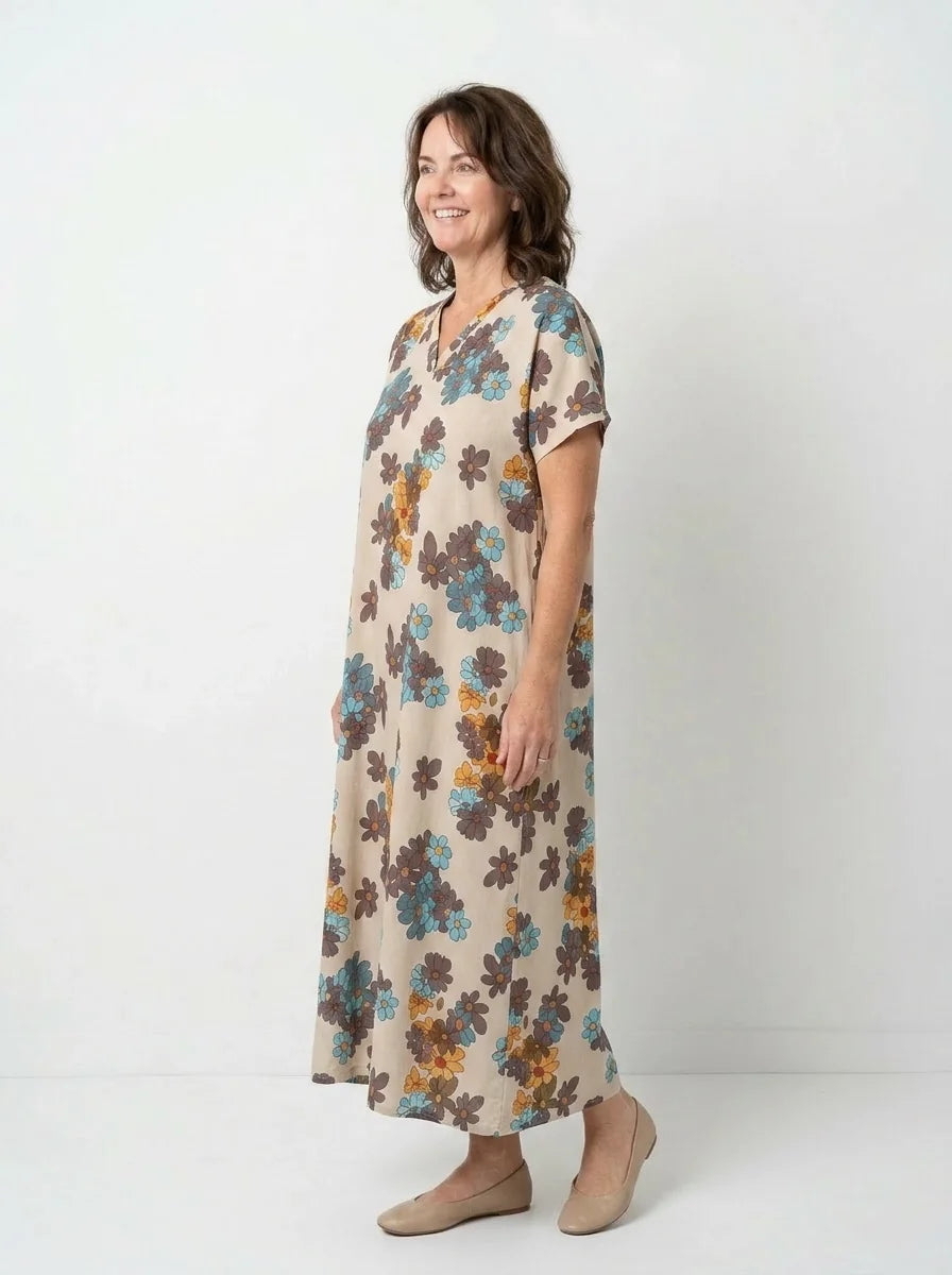 The Daisy - Retro Floral Caftan