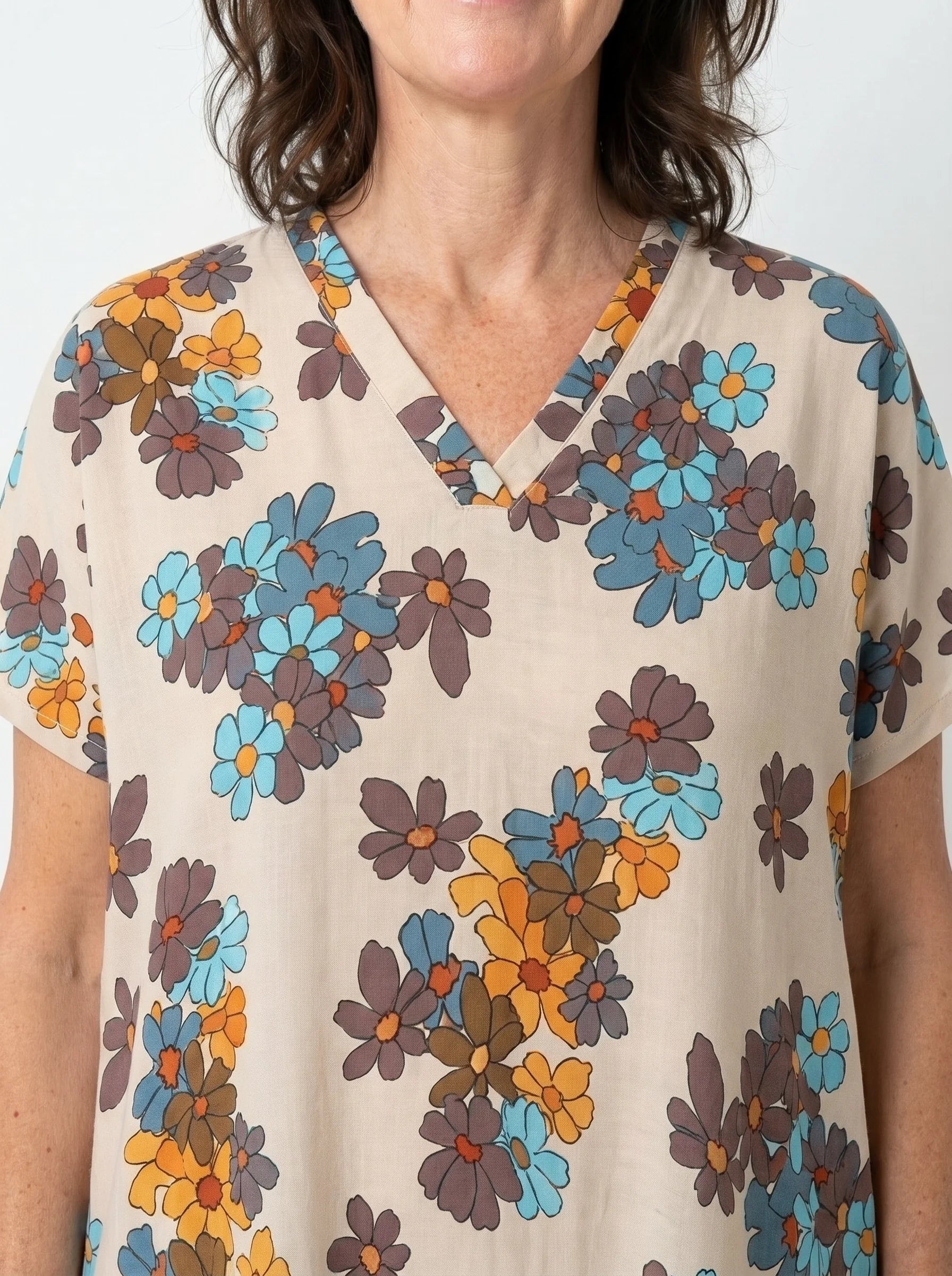 The Daisy - Retro Floral Caftan