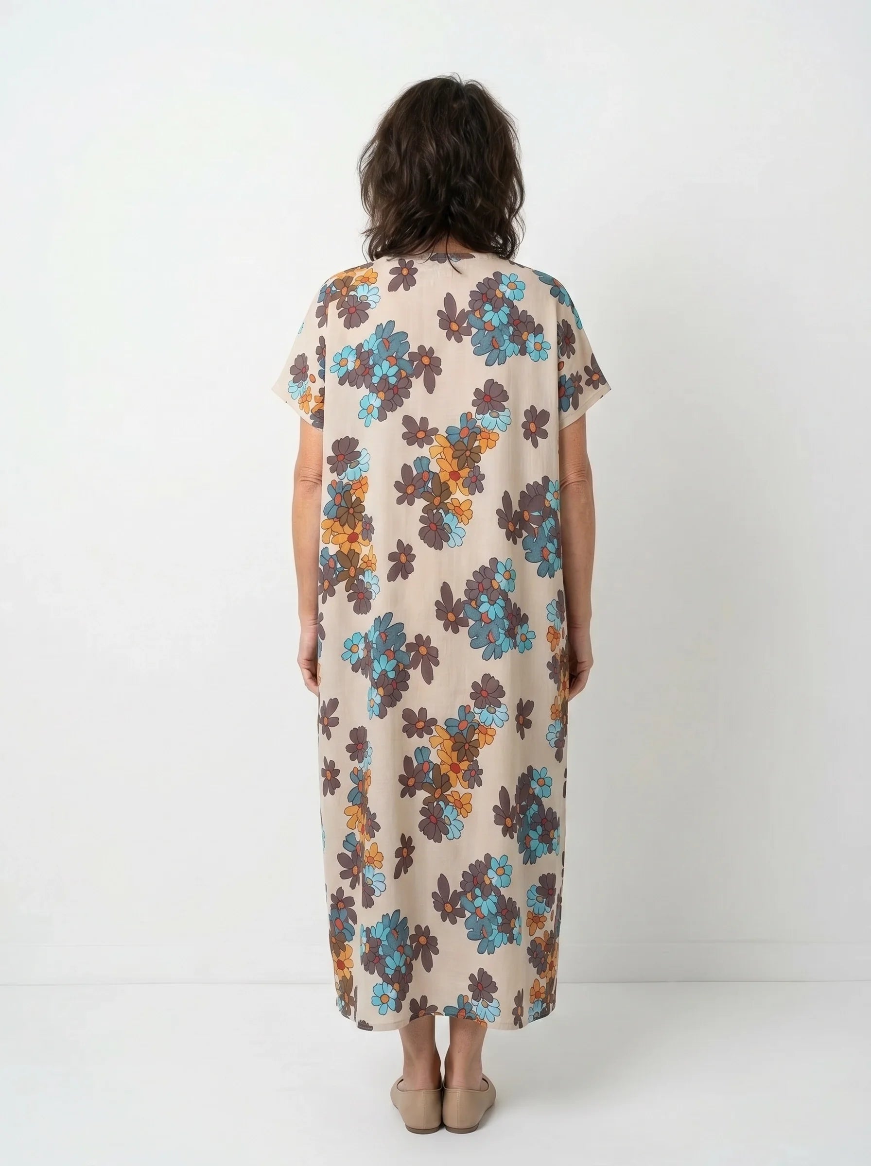 The Daisy - Retro Floral Caftan