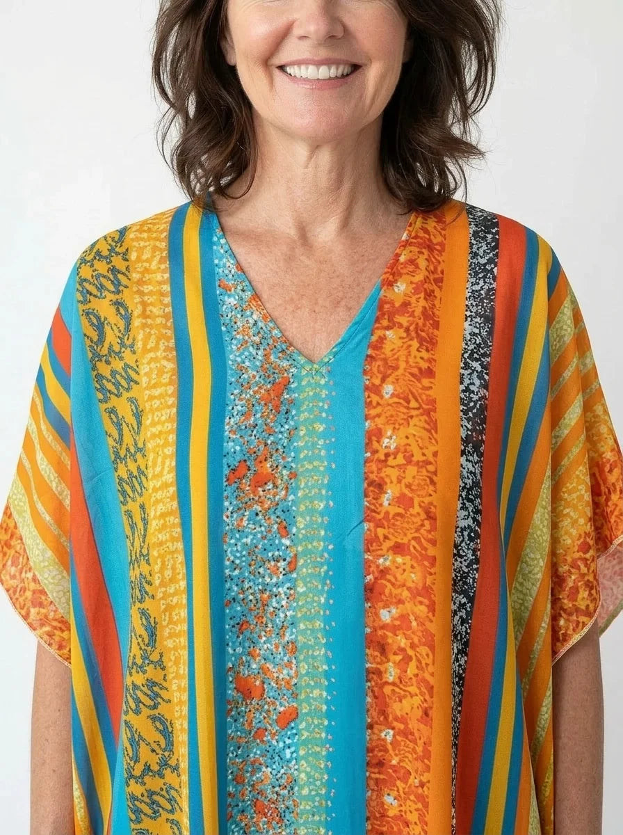 The Saffron - Multistripe Folk Caftan