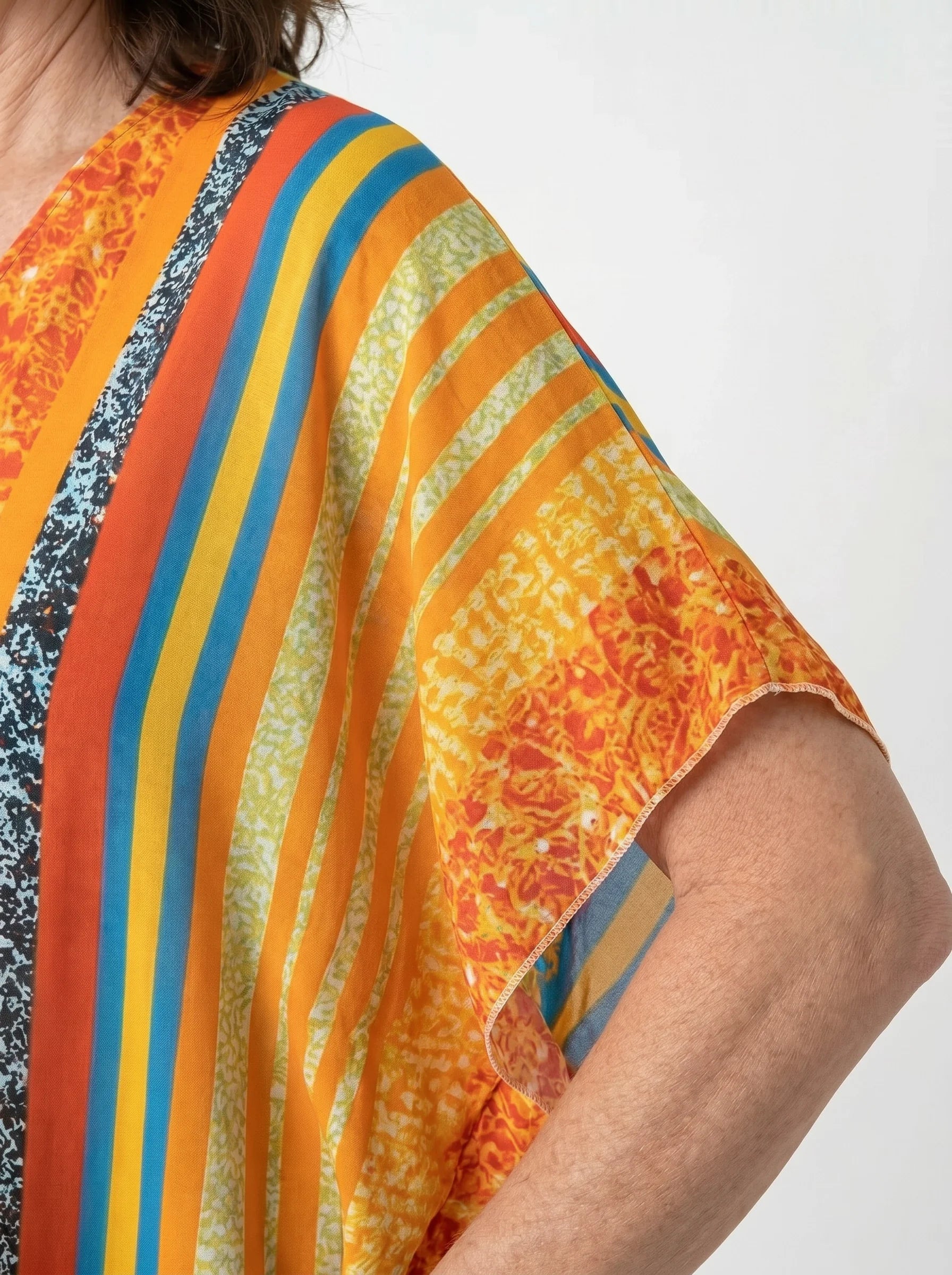 The Saffron - Multistripe Folk Caftan